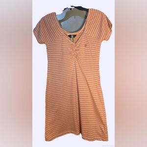 Volcom Coral Striped Mini Dress
